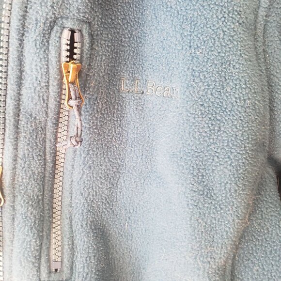 LL Bean Womens Fleece Jacket Size Small Blue Full Zip Pockets - Picture 2 of 5